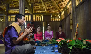 Tái hiện nghi thức Mừng cơm mới của đồng bào dân tộc Lào 
