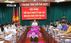 Sóc Trăng: Lần đầu tiên tổ chức Tết quân - dân nhân mừng Tết Chôl Chnăm Thmây của đồng bào Khmer