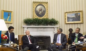 Tổng Bí thư hội đàm chính thức với Tổng thống Obama