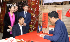 "Không gian chợ Tết xưa" tại Phố cổ Hoa Lư, Ninh Bình