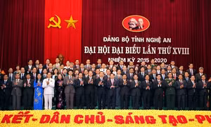 Bí thư Tỉnh ủy các tỉnh Nghệ An, Bến Tre, Đắk Lắk, Quang Ninh, Tây Ninh tái đắc cử nhiệm kỳ 2015 – 2020
