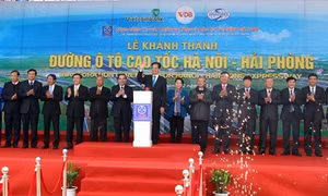 Thủ tướng Nguyễn Tấn Dũng phát lệnh thông xe tuyến cao tốc Hà Nội - Hải Phòng