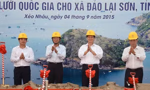 Thủ tướng Nguyễn Tấn Dũng phát lệnh khởi công Dự án Cấp điện lưới quốc gia cho xã đảo Lại Sơn - Kiên Giang