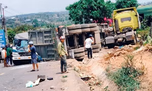 Tai nạn liên hoàn trên đường liên xã, 4 người thương vong ở Đắk Nông