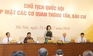 Chủ tịch Quốc hội Nguyễn Thị Kim Ngân gặp mặt các cơ quan thông tấn, báo chí