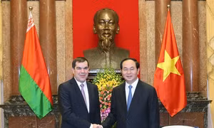Chủ tịch nước Trần Đại Quang tiếp Chủ tịch Ủy ban An ninh quốc gia Belarus và Điều phối viên Thường trú LHQ tại Việt Nam