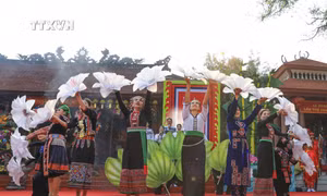 Chương trình nghệ thuật khai mạc Lễ hội. Ảnh: Xuân Tư - TTXVN