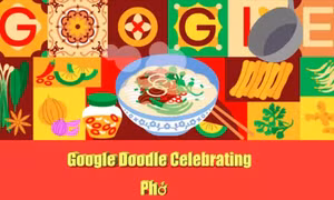Phở Việt Nam được tôn vinh trên Google Doodle