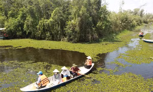 Du lịch sông nước là một sản phẩm đặc trưng được ưa chuộng tại Long An. Ảnh: Đức Hạnh