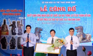 Công nhận bảo vật Quốc gia "Hai tượng sư tử đá thành Đồ Bàn"