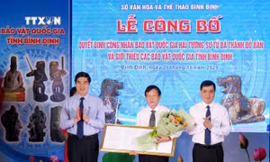 Công nhận bảo vật Quốc gia "Hai tượng sư tử đá thành Đồ Bàn"