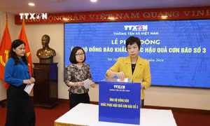 TTXVN và các đơn vị, địa phương quyên góp, ủng hộ đồng bào bị thiệt hại do cơn bão số 3 gây ra