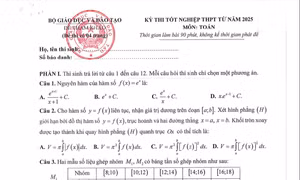 Công bố đề thi tham khảo Kỳ thi tốt nghiệp trung học phổ thông từ năm 2025