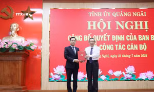 Thứ trưởng Bộ Khoa học và Công nghệ Nguyễn Hoàng Giang được điều động làm Phó Bí thư Tỉnh ủy Quảng Ngãi