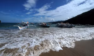 Quang cảnh bờ biển trên đảo Palawan của Philippines. Ảnh: AFP/TTXVN