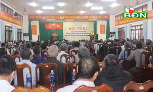 Hội nghị cung cấp, phổ biến các chuyên đề liên quan đến dân tộc thiểu số. Ảnh: baodaknong.org.vn