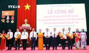 Công bố sắp xếp đơn vị hành chính cấp xã tại thành phố Phan Rang - Tháp Chàm