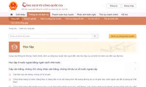 Thủ tục công nhận văn bằng do cơ sở giáo dục nước ngoài cấp sẽ thực hiện trực tuyến