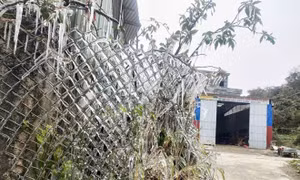 Băng giá xuất hiện nhiều ở đỉnh núi trên cao nguyên đá Đồng Văn