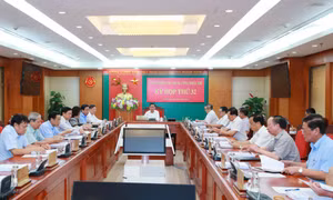 Quang cảnh Kỳ họp thứ 32 của Uỷ ban Kiểm tra Trung ương. Ảnh: Phương Hoa - TTXVN