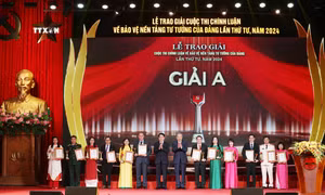 Tổng Bí thư, Chủ tịch nước Tô Lâm dự Lễ trao giải Cuộc thi chính luận về bảo vệ nền tảng tư tưởng của Đảng lần thứ Tư năm 2024