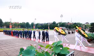 Kỷ niệm 134 năm Ngày sinh Chủ tịch Hồ Chí Minh: Lãnh đạo Đảng, Nhà nước vào Lăng viếng Bác