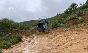 Kon Tum: Sạt lở nhiều điểm do mưa lớn kéo dài