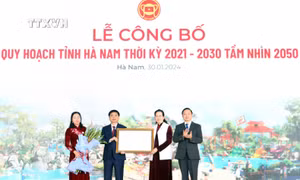 Phó Thủ tướng Trần Hồng Hà dự công bố Quy hoạch tỉnh Hà Nam thời kỳ 2021-2030, tầm nhìn đến năm 2050