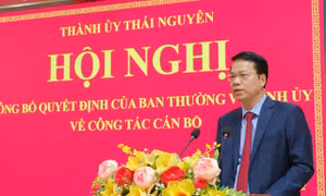 Tân Bí thư Thành ủy Thái Nguyên Dương Văn Lượng. Ảnh: baotintuc.vn