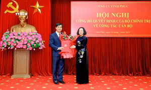 Đồng chí Dương Văn An, Bí thư Tỉnh ủy Bình Thuận giữ chức Bí thư Tỉnh ủy Vĩnh Phúc