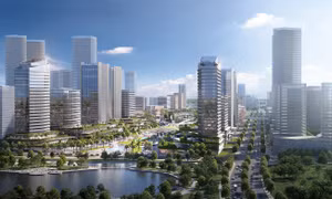 Khu Tây Hồ Tây sẽ bố trí 13 trụ sở làm việc. Ảnh: chinhphu.vn