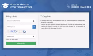Thí sinh thử đăng ký dự thi tốt nghiệp Trung học Phổ thông từ ngày 24/4