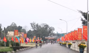 Thị trấn Hậu Hiền được thành lập trên cơ sở toàn bộ diện tích tự nhiên và quy mô dân số xã Minh Tâm. Trong ảnh: Trục đường trung tâm xã Minh Tâm. Ảnh: thieuhoa.thanhhoa.gov.vn