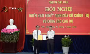 Đồng chí Huỳnh Quốc Việt được điều động giữ chức Phó Bí thư Tỉnh ủy Bạc Liêu