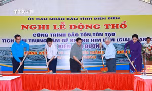 Thủ tướng Phạm Minh Chính dự Lễ khởi công tôn tạo Khu đề kháng Him Lam và đặt tên đường thuộc thành phố Điện Biên Phủ