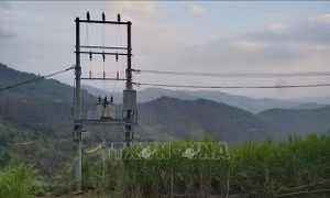 Trạm biến áp thôn Nà Tằm, xã Nậm Ban, huyện Mèo Vạc (Hà Giang). Ảnh: Nguyễn Chiến-TTXVN