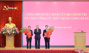 Công bố quyết định của Bộ Chính trị phân công Trưởng ban Kinh tế Trung ương và Trưởng ban Dân vận Trung ương