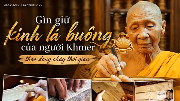 Gìn giữ kinh lá buông, bảo tồn văn hoá truyền thống của đồng bào Khmer