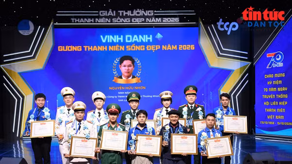 Tôn vinh những gương thanh niên sống đẹp 2026.