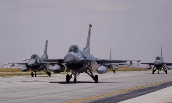 Phi đội F-16 của Không quân Thổ Nhĩ Kỳ tại sân bay Konya trong cuộc tập trận "Đại bàng Anatolia" diễn ra tại Konya, Thổ Nhĩ Kỳ, vào ngày 2/7/2025. Ảnh: National Interest