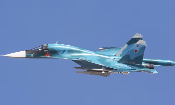 Máy bay Su-34 của Nga trong một cuộc trình diễn hàng không ở Zhukovsky, Liên bang Nga. Ảnh: united24media