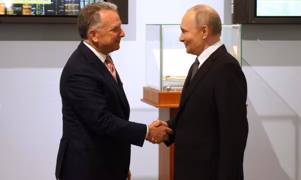 Tổng thống Nga, Putin tiếp đặc phái viên của Tổng thống Mỹ, Steve Witkoff tại St. Petersburg. Ảnh: Văn phòng Tổng thống Nga