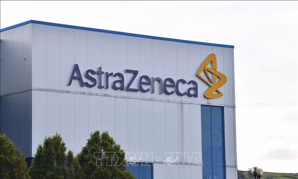 Văn phòng công ty dược AstraZeneca tại Macclesfield, Anh. Ảnh: AFP/ TTXVN (Không cho phép bên thứ ba khai thác, sử dụng)