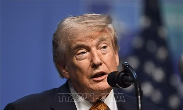 Tổng thống Mỹ Donald Trump phát biểu trong cuộc họp báo tại Ankara, Thổ Nhĩ Kỳ ngày 8/7/2026. Ảnh: AA/TTXVN phát