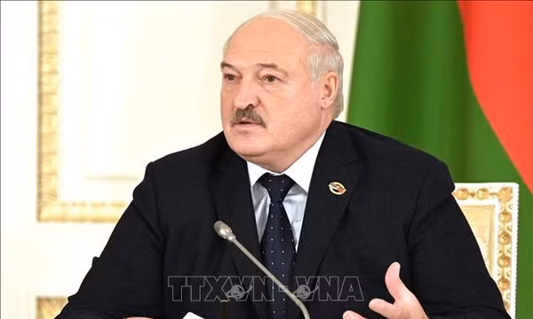 Tổng thống Belarus Alexander Lukashenko tại cuộc họp ở Saint Petersburg, Nga ngày 29/1/2024. Ảnh: AFP/TTXVN
