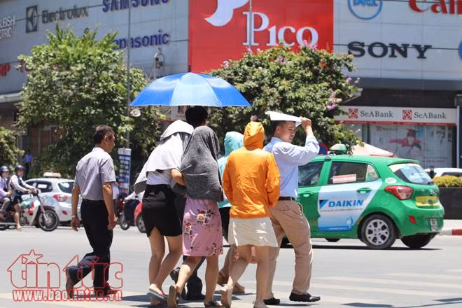 Người dân Hà Nội vật vã trong đợt nắng nóng đỉnh điểm ảnh 7