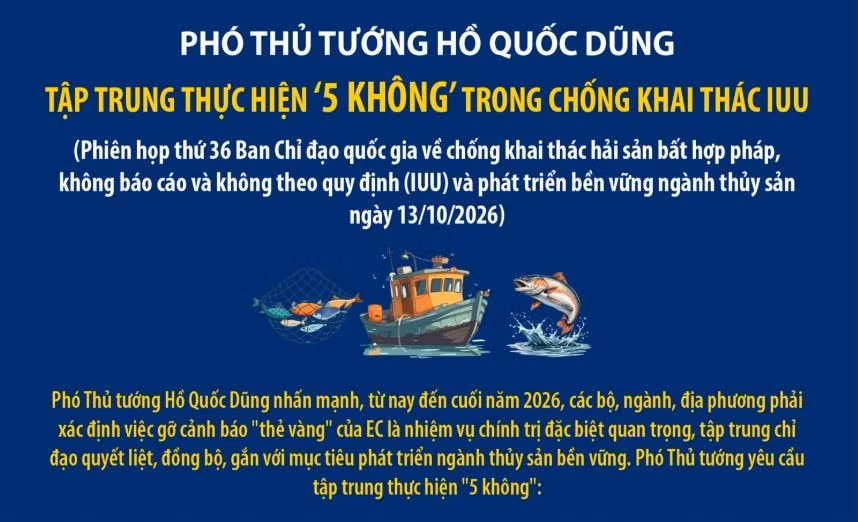 Tập trung thực hiện ‘5 không’ trong chống khai thác IUU