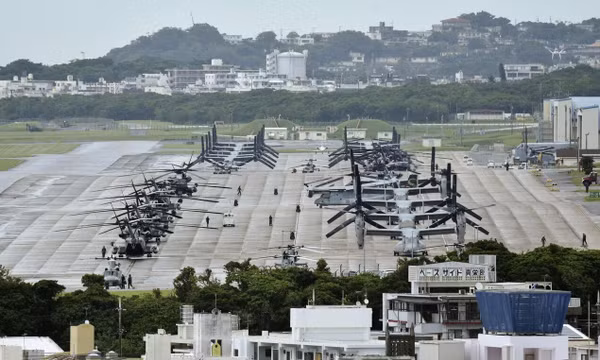 Căn cứ Không quân Futenma trên đảo Okinawa. Ảnh: Kyodo