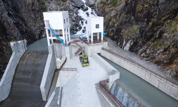 Nhà máy thủy điện Sanjen Khola ở Nepal, do một công ty Trung Quốc xây dựng. Ảnh: Tân Hoa Xã