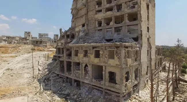 Chiến sự ở cửa ngõ Aleppo nhìn từ trên không ảnh 8